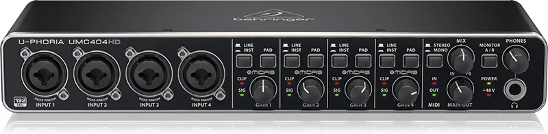 behringer umc404hd interface audio avis