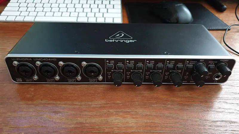 behringer umc404hd interface audio usb avis