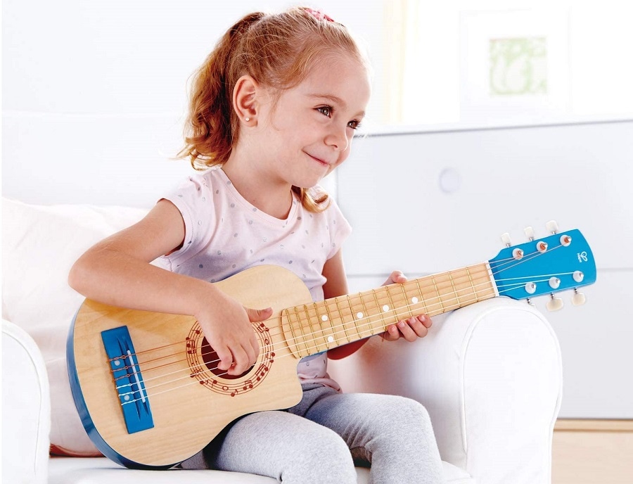 Guitare Jouet En Bois 55 Cm - Reig 7060 - Instrument Musical Enfant Accordable - Cadeau Idéal Dès 3 Ans