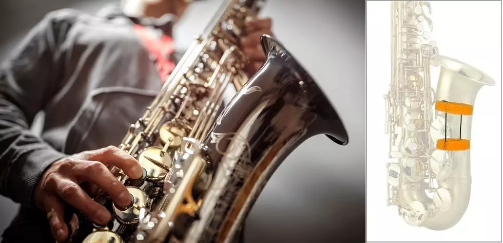 Sourdine pour Saxophone Alto Amortissement Pratique Tissu Metal