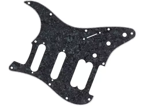 Pickguard Stratocaster 3 plis noir sans trous de potards