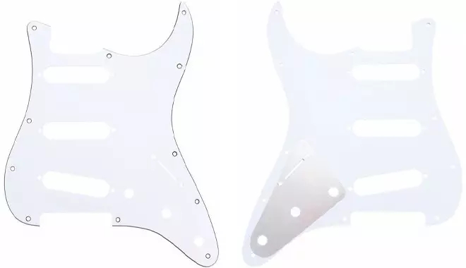 Pickguard Stratocaster 3 plis noir sans trous de potards